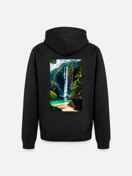 Costa Rica - Unisex Premium Organic Zip Hoodie - black