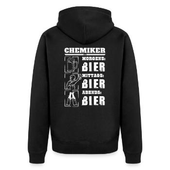 Mon quotidien de chimiste - Veste à capuche bio Premium Unisexe - noir - Dos - Nico (187cm)