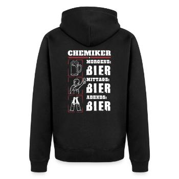 Mon quotidien de chimiste - Veste à capuche bio Premium Unisexe - noir - Dos - Nico (187cm)