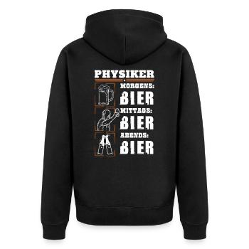 Mon quotidien de physicien - Veste à capuche bio Premium Unisexe - noir - Dos - Nico (187cm)