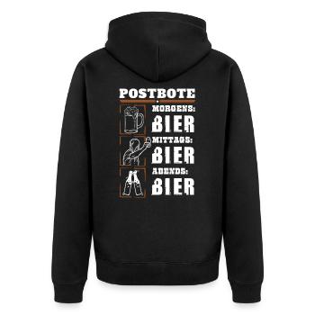 Mon quotidien de facteur - Veste à capuche bio Premium Unisexe - noir - Dos - Nico (187cm)