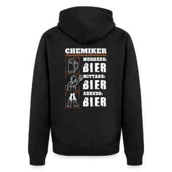 Mon quotidien de chimiste - Veste à capuche bio Premium Unisexe - noir - Dos - Nico (187cm)