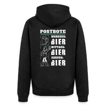 Mon quotidien de facteur - Veste à capuche bio Premium Unisexe - noir - Dos - Nico (187cm)
