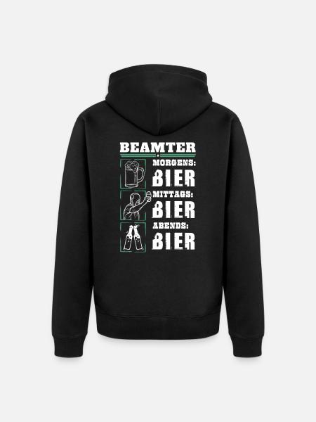 Mon quotidien de fonctionnaire - Veste à capuche bio Premium Unisexe - noir