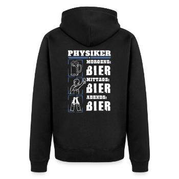 Mon quotidien de physicien - Veste à capuche bio Premium Unisexe - noir - Dos - Nico (187cm)