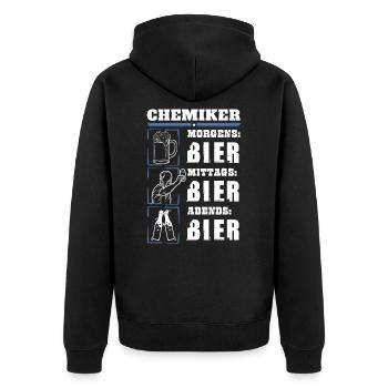 Mon quotidien de chimiste - Veste à capuche bio Premium Unisexe - noir - Dos - Nico (187cm)