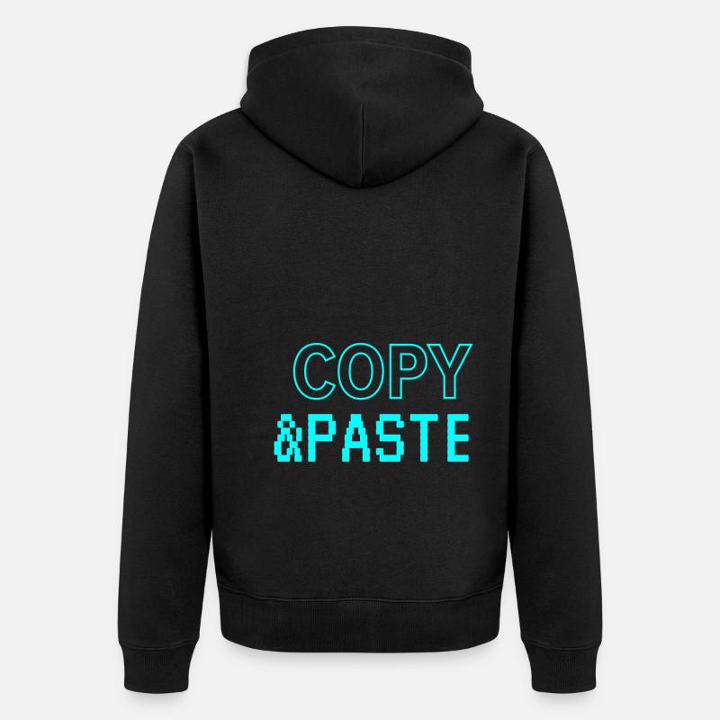 Copy & Paste - Unisex Premium Bio Zip Hoodie - Schwarz
