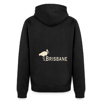 Bin Poulet Brisbane - Veste à capuche bio Premium Unisexe - noir - Dos - Nico (187cm)