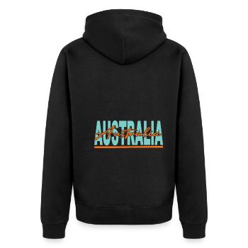 Australie - Veste à capuche bio Premium Unisexe - noir - Dos - Nico (187cm)