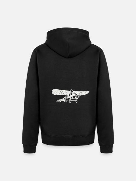 Airplane - Unisex Premium Organic Zip Hoodie - black