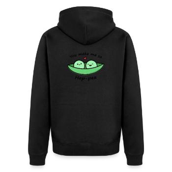 Pois mignon - Veste à capuche bio Premium Unisexe - noir - Dos - Nico (187cm)