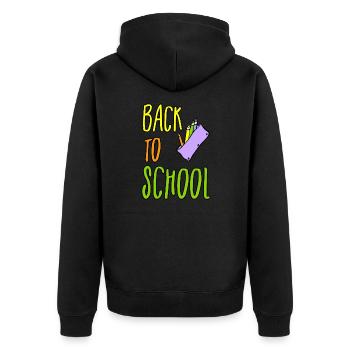 la rentrée scolaire - Veste à capuche bio Premium Unisexe - noir - Dos - Nico (187cm)