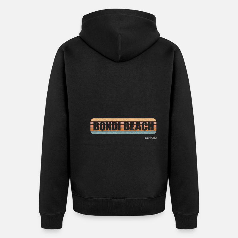 Bondi Beach Australia - Unisex Premium Bio Zip Hoodie - Schwarz