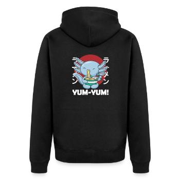 Japonais Axolotl Ramen kawaii Nouilles Axolotls - Veste à capuche bio Premium Unisexe - noir - Dos - Nico (187cm)