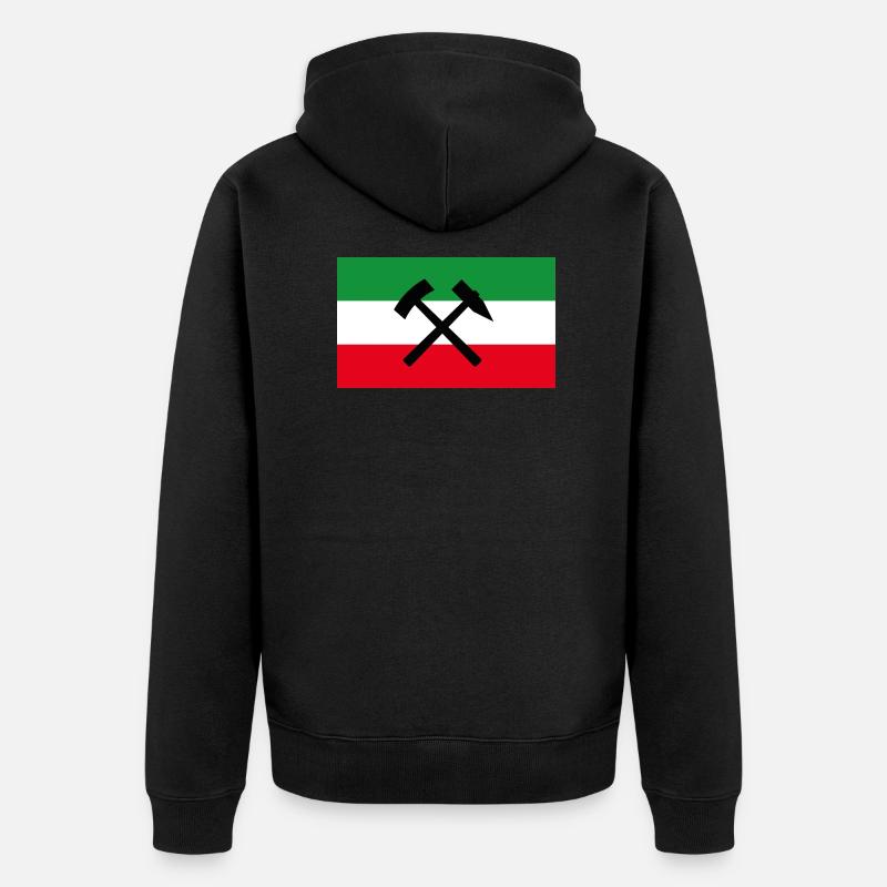 Extraction du drapeau NRW - Veste à capuche bio Premium Unisexe - noir