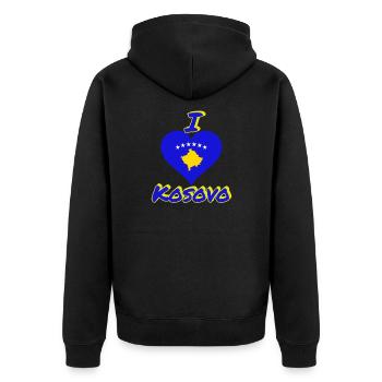 kosovo - Veste à capuche bio Premium Unisexe - noir - Dos - Nico (187cm)