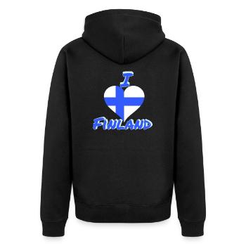 Finlande - Veste à capuche bio Premium Unisexe - noir - Dos - Nico (187cm)