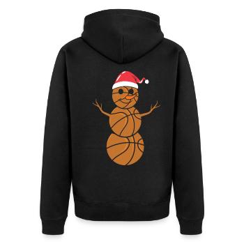 Cadeaux de Noël Noël - Veste à capuche bio Premium Unisexe - noir - Dos - Nico (187cm)