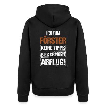 Je suis forestier - apportez de la bière et partez - Veste à capuche bio Premium Unisexe - noir - Dos - Nico (187cm)