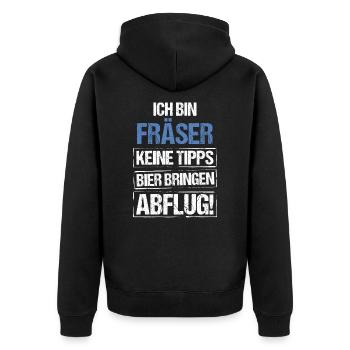 I'm a milling cutter - bring beer and take off - Unisex Premium Organic Zip Hoodie - black - Back - Nico (187cm)