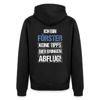 Je suis forestier - apportez de la bière et partez - Veste à capuche bio Premium Unisexe - noir - Dos - Nico (187cm)