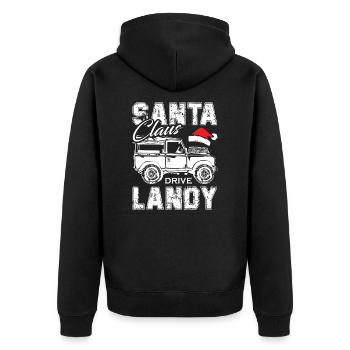 Santa Claus Drive Landy - Unisex Premium Organic Zip Hoodie - black - Back - Nico (187cm)