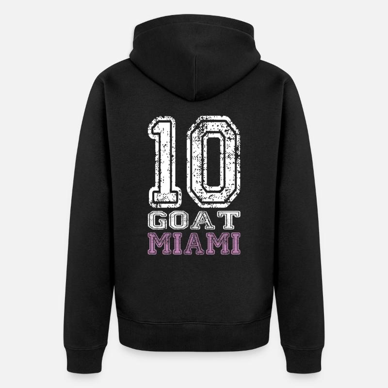 Ziege - Unisex Premium Bio Zip Hoodie - Schwarz