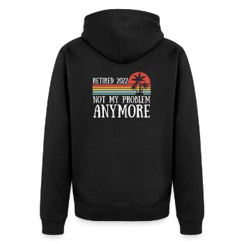 Retraite - Pension - Veste à capuche bio Premium Unisexe - noir - Dos - Nico (187cm)