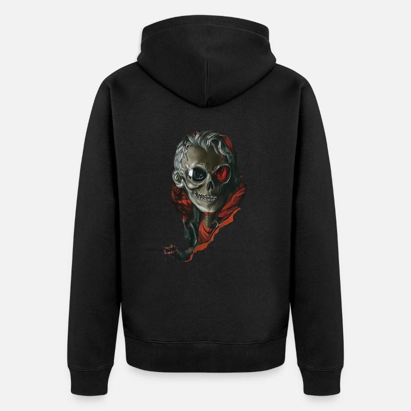 Professeur Halloween - Veste à capuche bio Premium Unisexe - noir