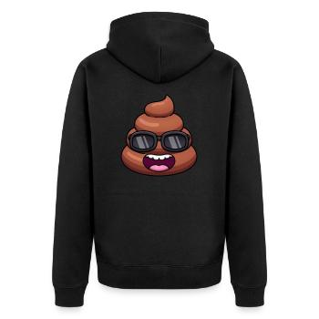Morceau de merde cool - Veste à capuche bio Premium Unisexe - noir - Dos - Nico (187cm)