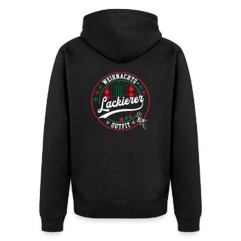Lackierer Weihnachten Lackiererei Maler Kollegen - Unisex Premium Bio Zip Hoodie - Schwarz - Hinten - Nico (187cm)
