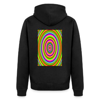 Balance Of Power - Unisex Premium Organic Zip Hoodie - black - Back - Nico (187cm)