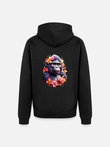 Gorilla V1 24 20 - Unisex Premium Organic Zip Hoodie - black