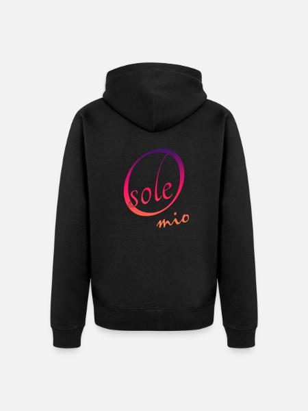 O sole mio - Unisex Premium Bio Zip Hoodie - Schwarz