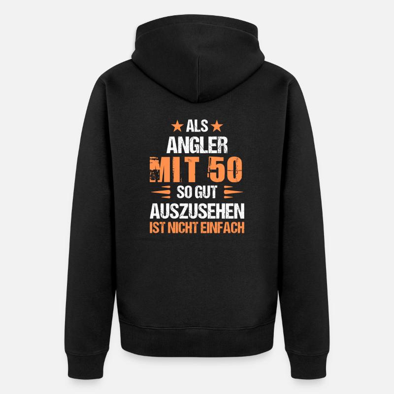 Avec 50 beaux pêcheurs - Veste à capuche bio Premium Unisexe - noir