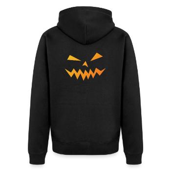Pumpkin Halloween - Unisex Premium Organic Zip Hoodie - black - Back - Nico (187cm)