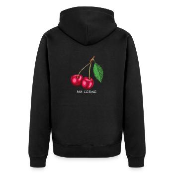 MA CERISE - Veste à capuche bio Premium Unisexe - noir - Dos - Nico (187cm)