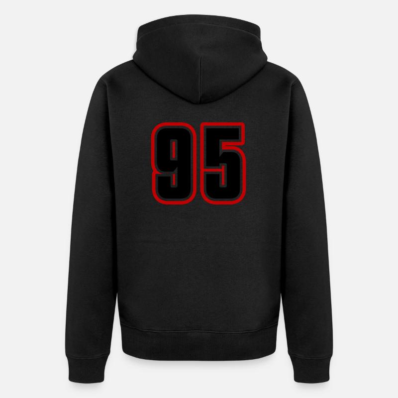 95 nombre symbole - Veste à capuche bio Premium Unisexe - noir