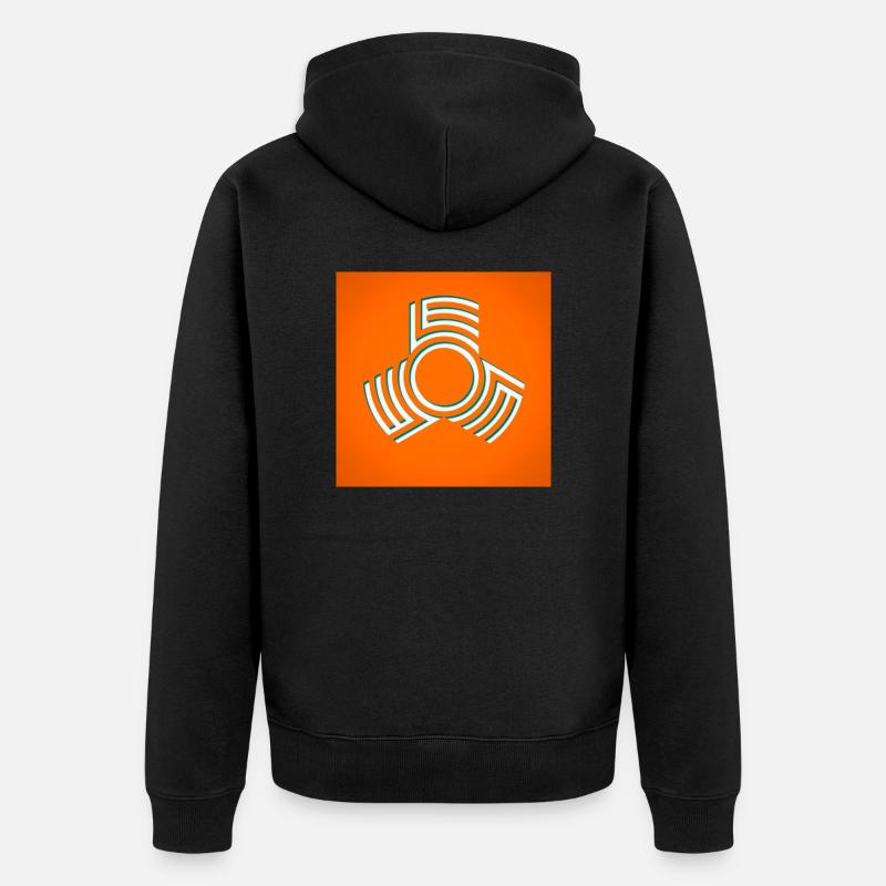 Leo -Triple Orange Version - Unisex Premium Bio Zip Hoodie - Schwarz