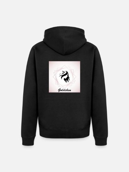Goldchen Frau - Unisex Premium Bio Zip Hoodie - Schwarz