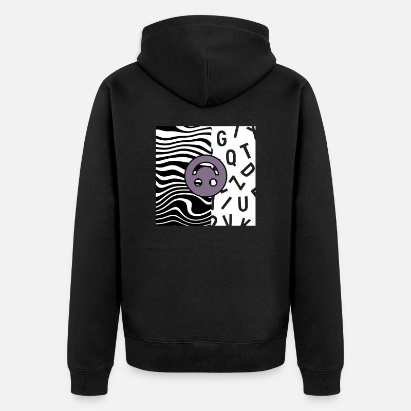 Jung & Bizarre - Unisex Premium Bio Zip Hoodie - Schwarz