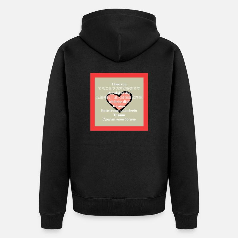 Amour - Veste à capuche bio Premium Unisexe - noir