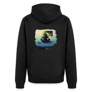 gamer for life - Veste à capuche bio Premium Unisexe - noir - Dos - Nico (187cm)
