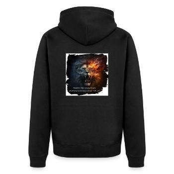 lion - Veste à capuche bio Premium Unisexe - noir - Dos - Nico (187cm)