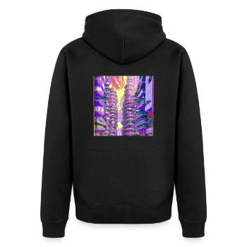 La colonie arboricole - Veste à capuche bio Premium Unisexe - noir - Dos - Nico (187cm)