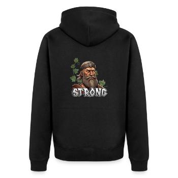 Middle Ages, Germanic , Warriors - Unisex Premium Organic Zip Hoodie - black - Back - Nico (187cm)