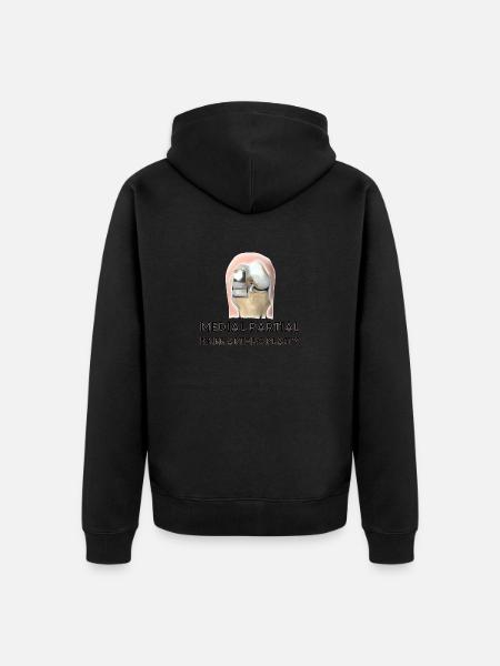 Medial Unicompartmental Knee Arthroplasty - Unisex Premium Organic Zip Hoodie - black