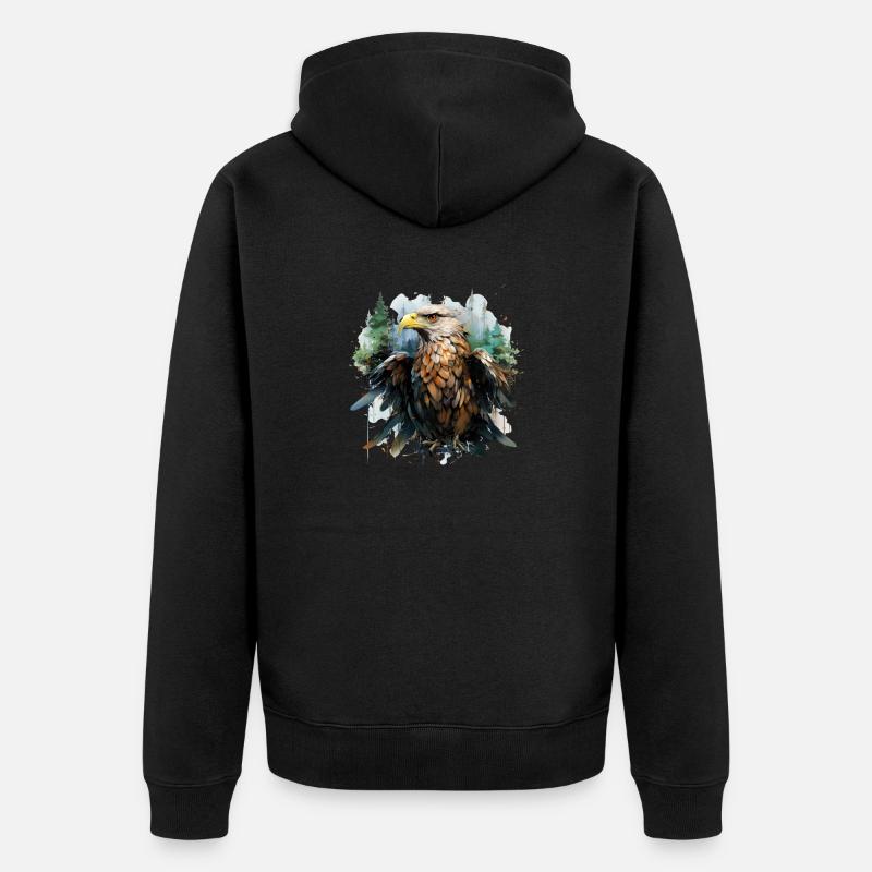 Aigle - Veste à capuche bio Premium Unisexe - noir