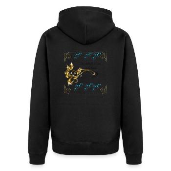 Famille - Veste à capuche bio Premium Unisexe - noir - Dos - Nico (187cm)