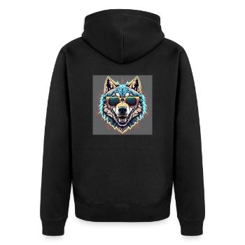 Lil Wolfy - Veste à capuche bio Premium Unisexe - noir - Dos - Nico (187cm)